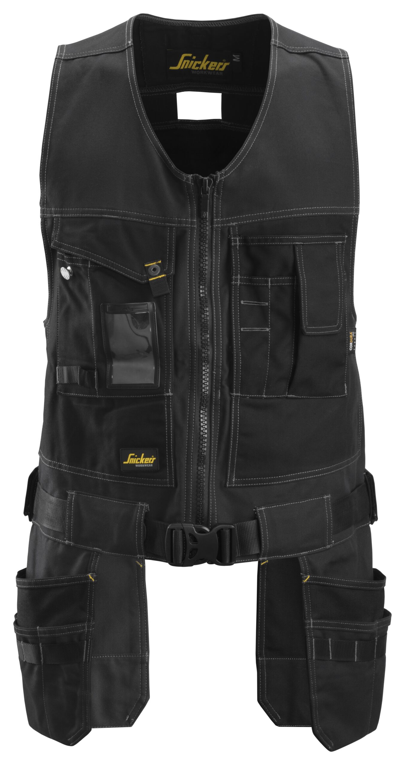 toolvest, canvas+ snickers workwear 4254 zwart, s