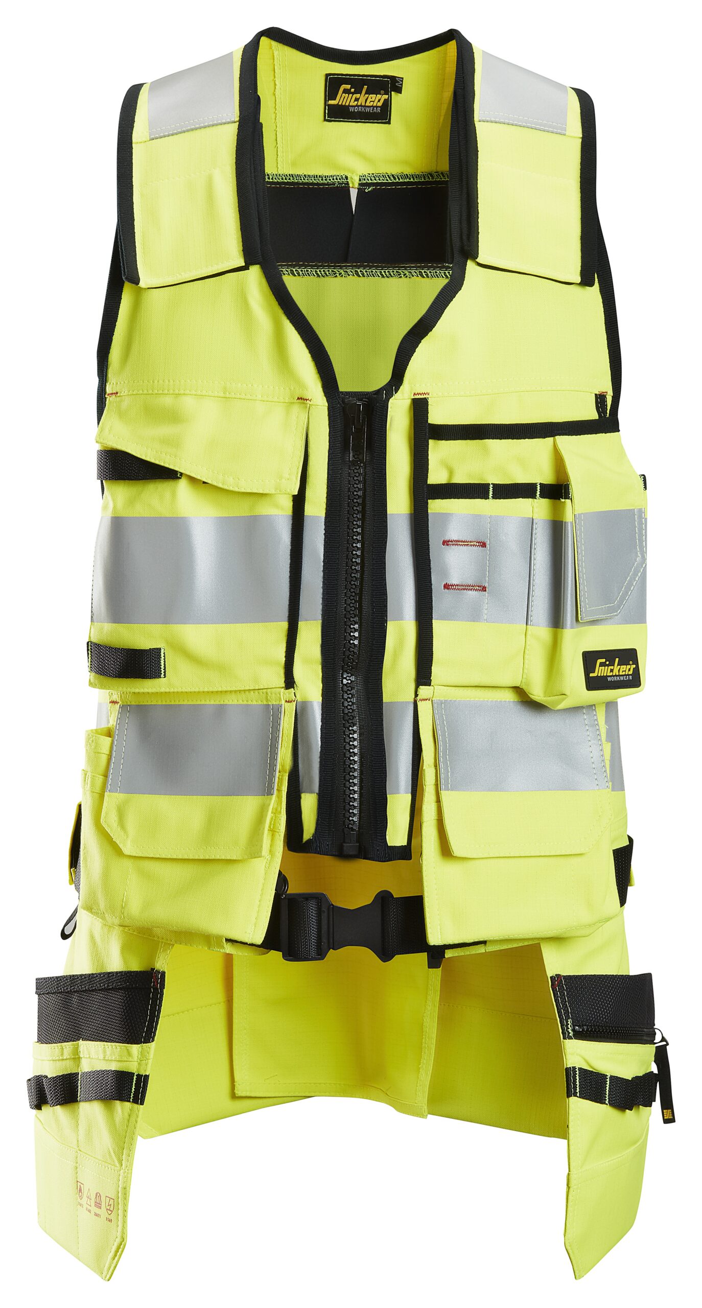 protecwork, bodywarmer, klasse 1 snickers workwear 4260 high vis geel, xs
