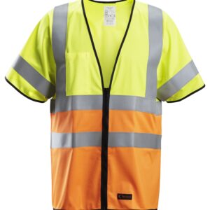 protecwork, vest klasse 3/2 snickers workwear 4361 high vis geel, m