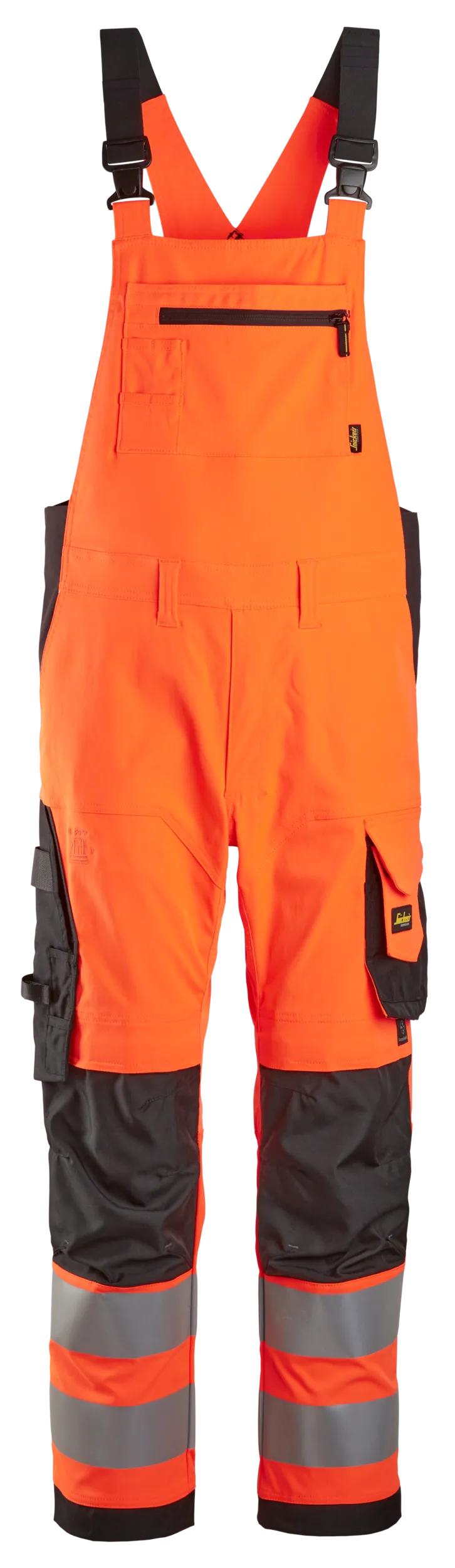 High-Vis, Klasse 2, Bretelwerkbroek - SNICKERS WORKWEAR - 6043