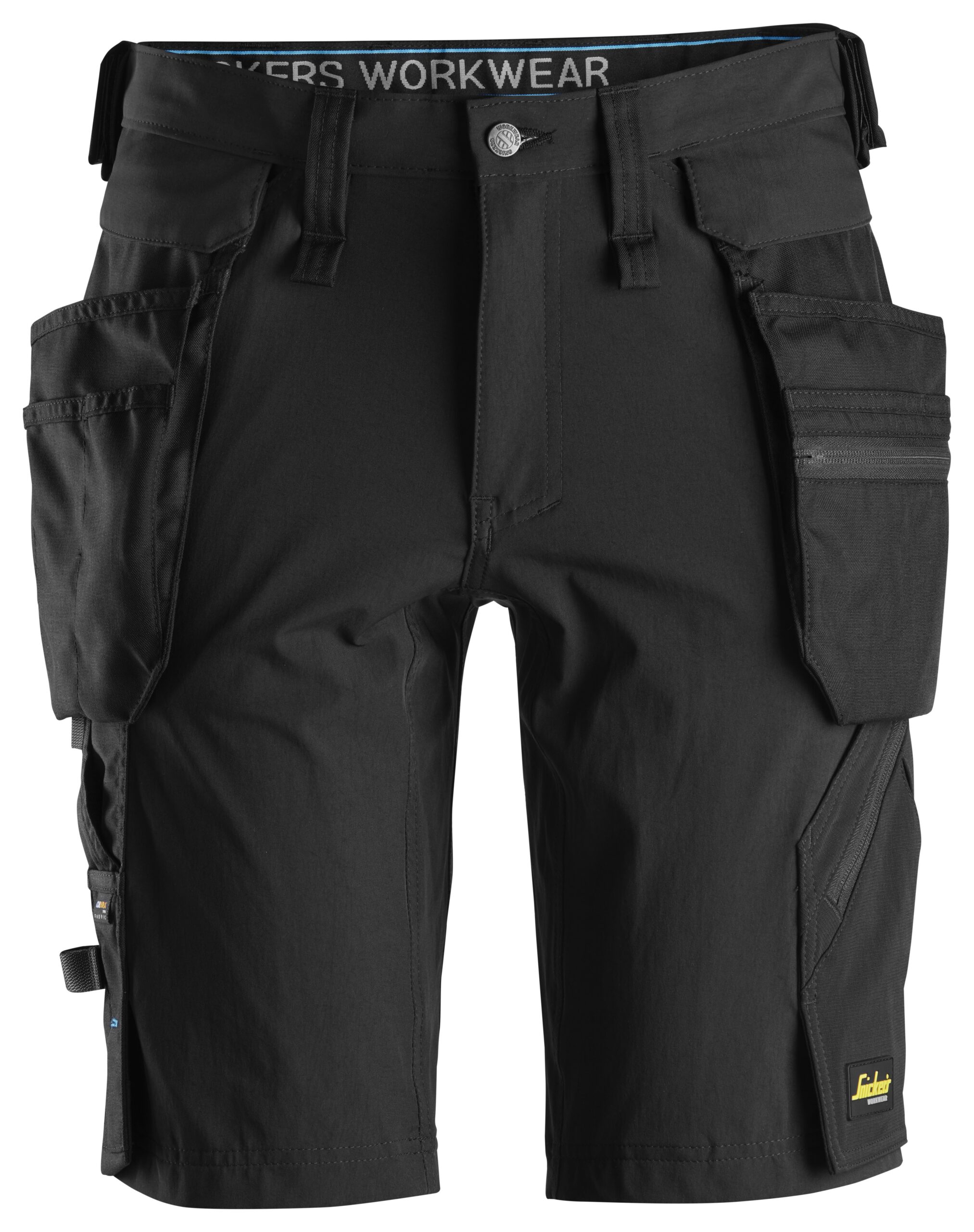 litework, kortewerkbroek met afneembare holsterzakken snickers workwear 6108 zwart, 44