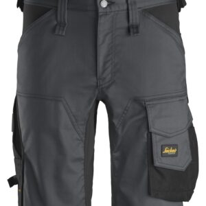 allroundwork, stretch korte werkbroek snickers workwear 6143 staalgrijs, 62