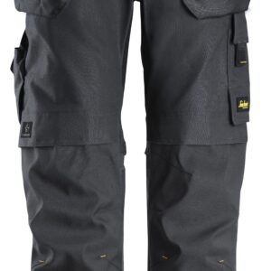 allroundwork, canvas+ werkbroek met holsterzakken snickers workwear 6224 staalgrijs, 200