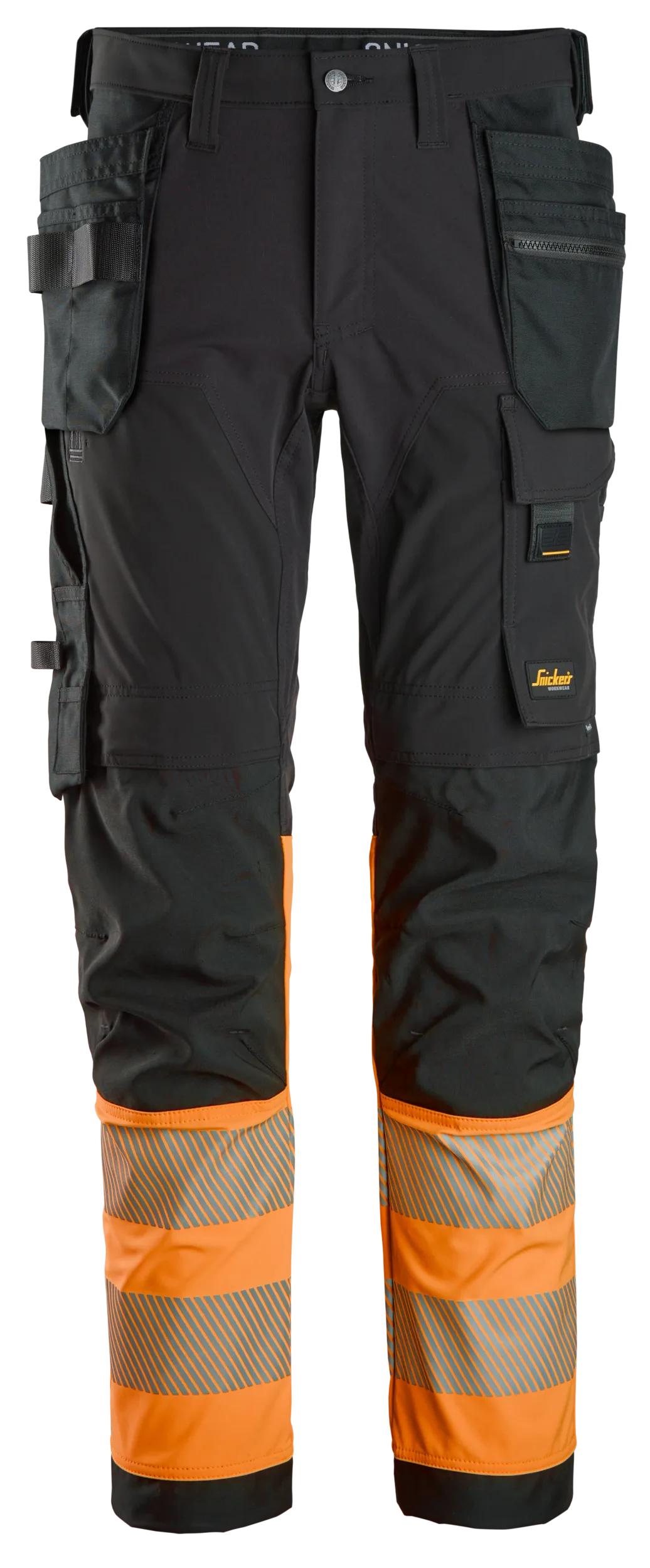 High-Vis, Klasse 1, 4-Way Stretch werkbroek met Holsterzakken - SNICKERS WORKWEAR - 6231
