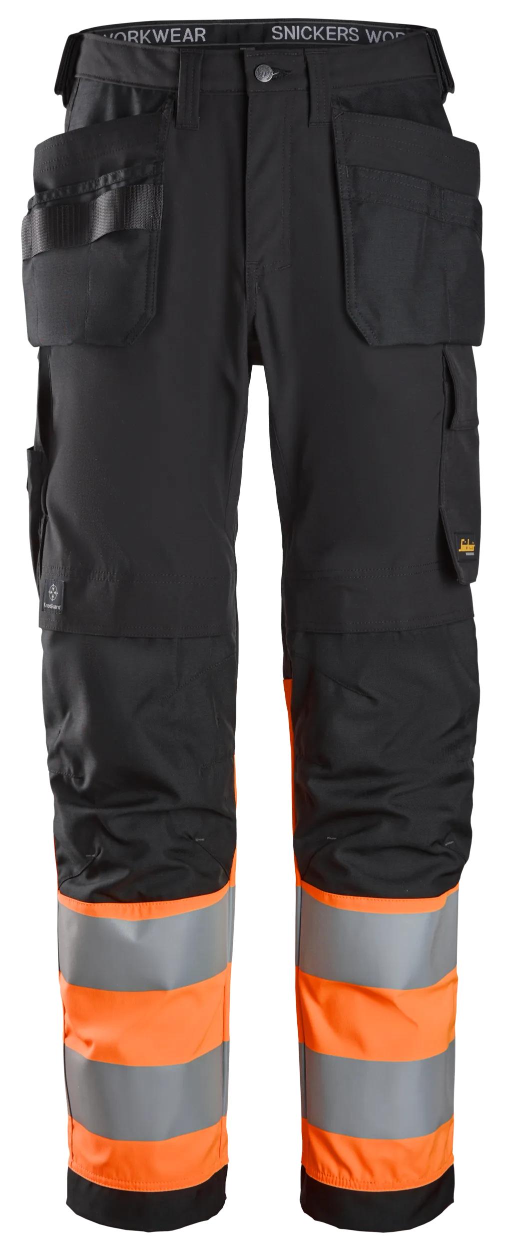 High-Vis, Klasse 1, werkbroek met Holsterzakken - SNICKERS WORKWEAR - 6239