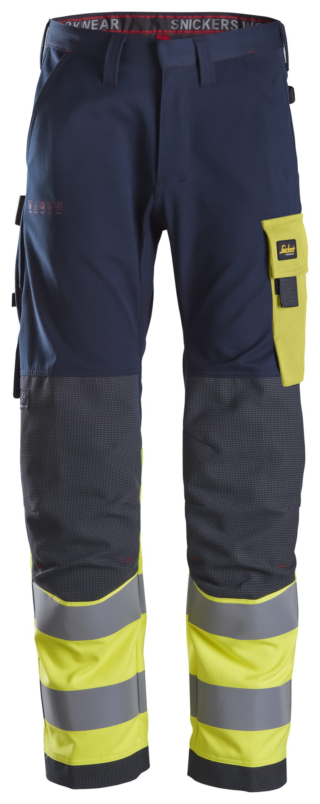protecwork, werkbroek, high vis klasse 1 snickers workwear 6376 navy, 44