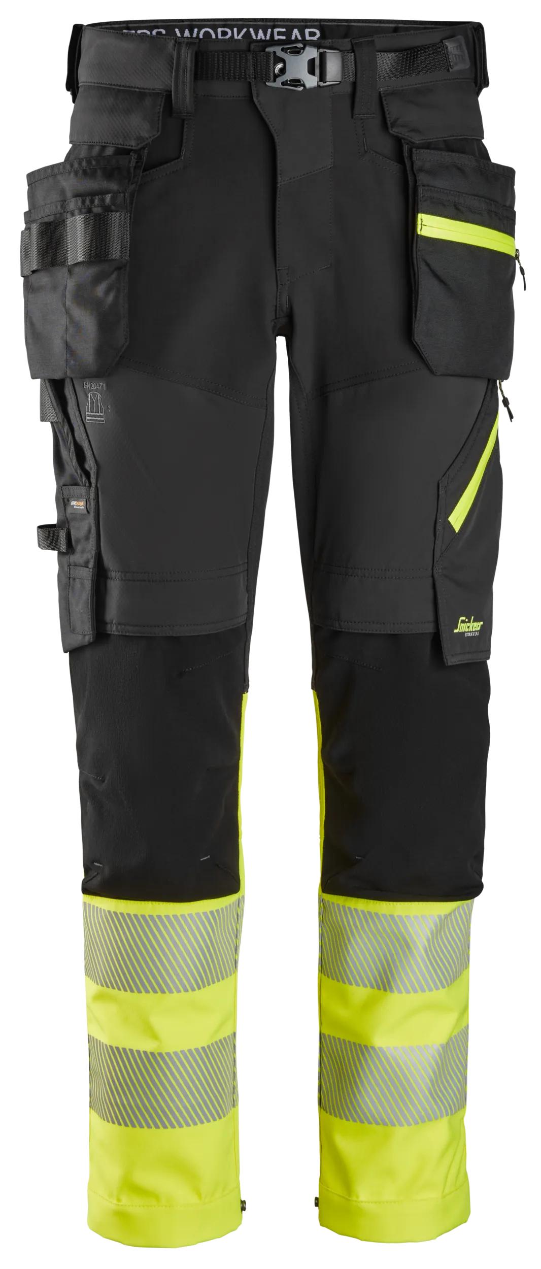 High-Vis, Klasse 1, werkbroek met Afneembare Holsterzakken - SNICKERS WORKWEAR - 6935