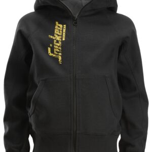 junior logo full zip hoodie snickers workwear 7508 zwart, 110/116