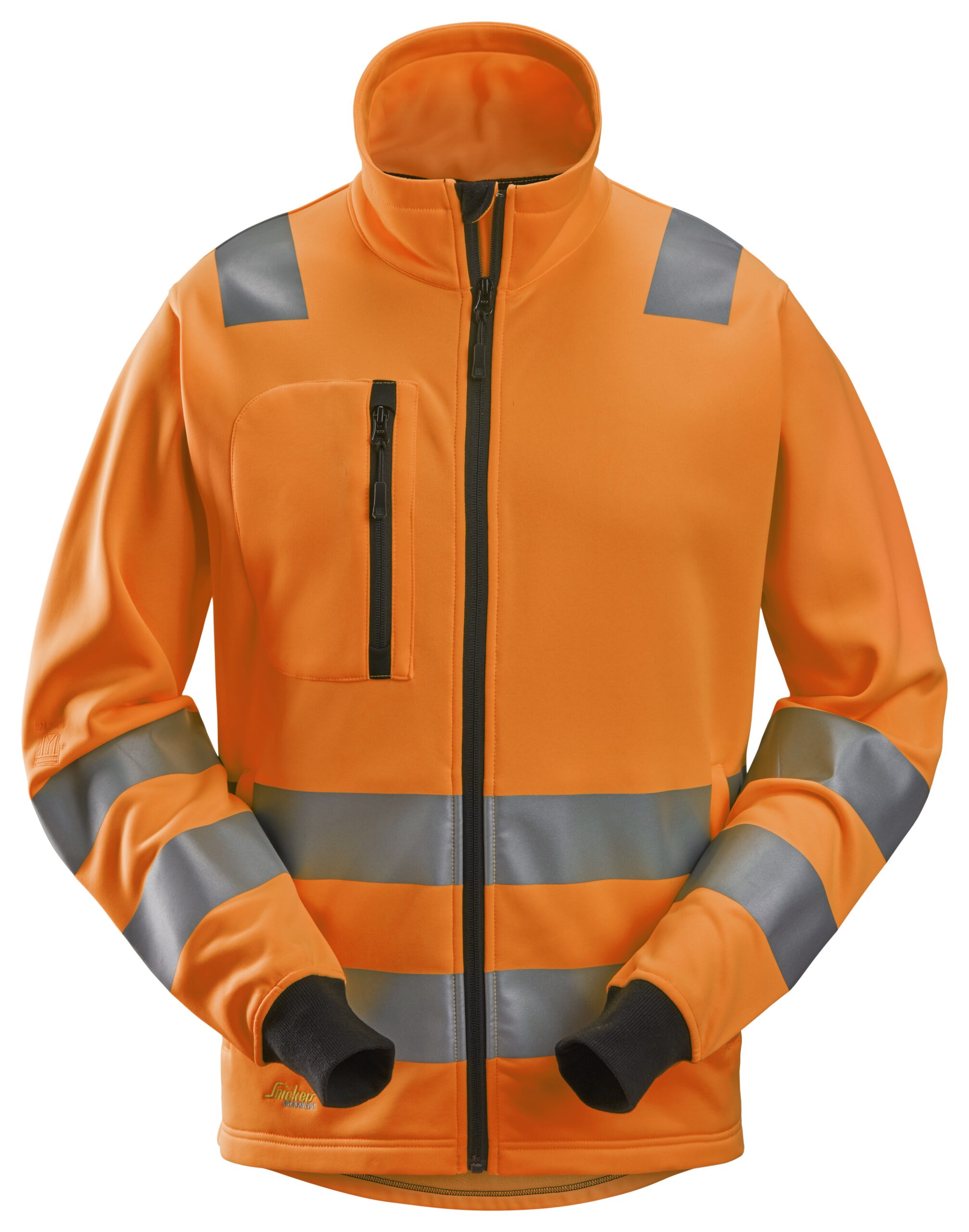 allroundwork, high vis jack met rits klasse 2/3 snickers workwear 8036 high vis oranje, xs
