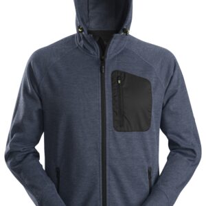 fw fleece hoodie fz snickers workwear 8041 navy, xs