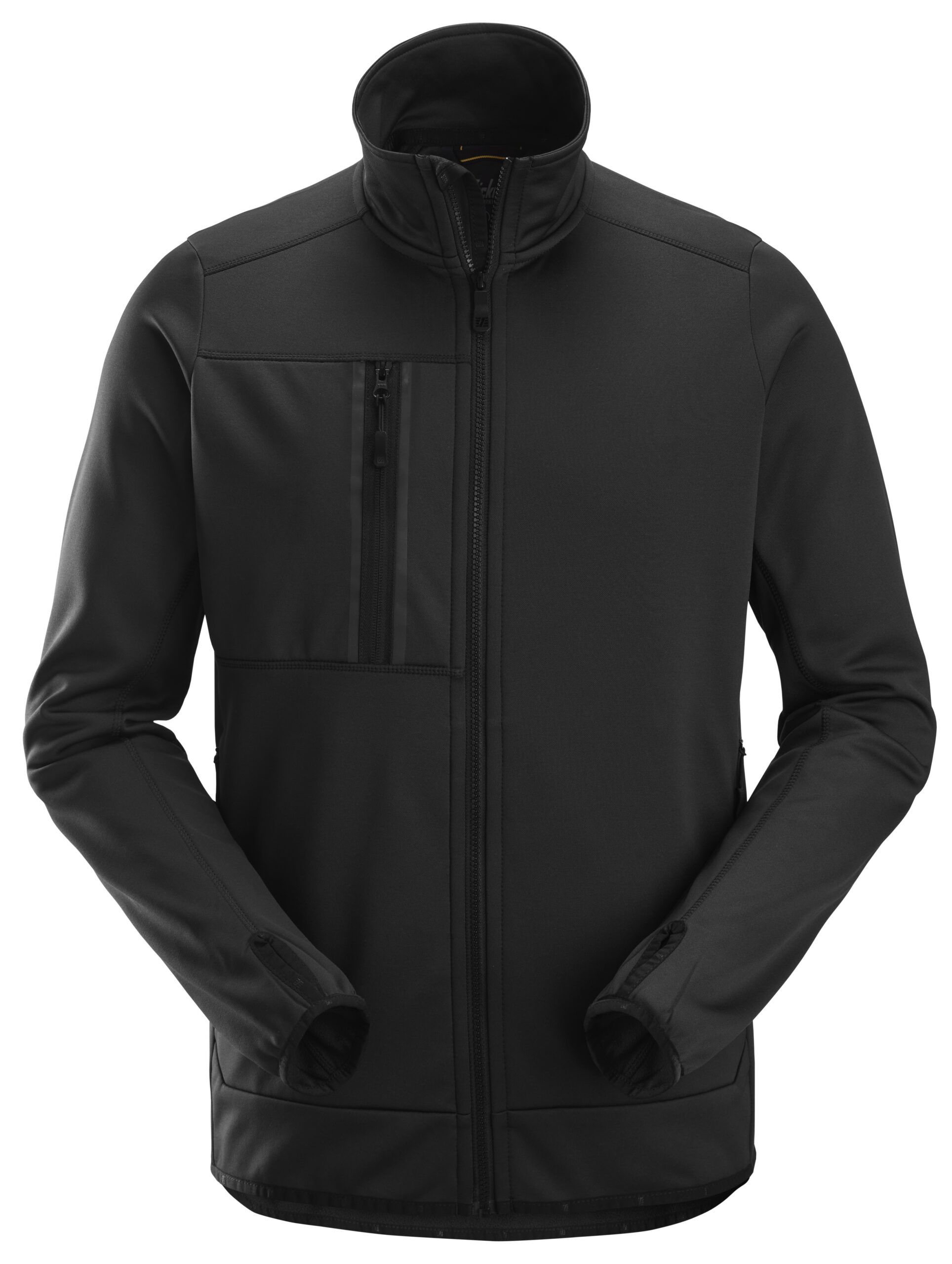 allroundwork, fleece jack met rits snickers workwear 8059 zwart, xs