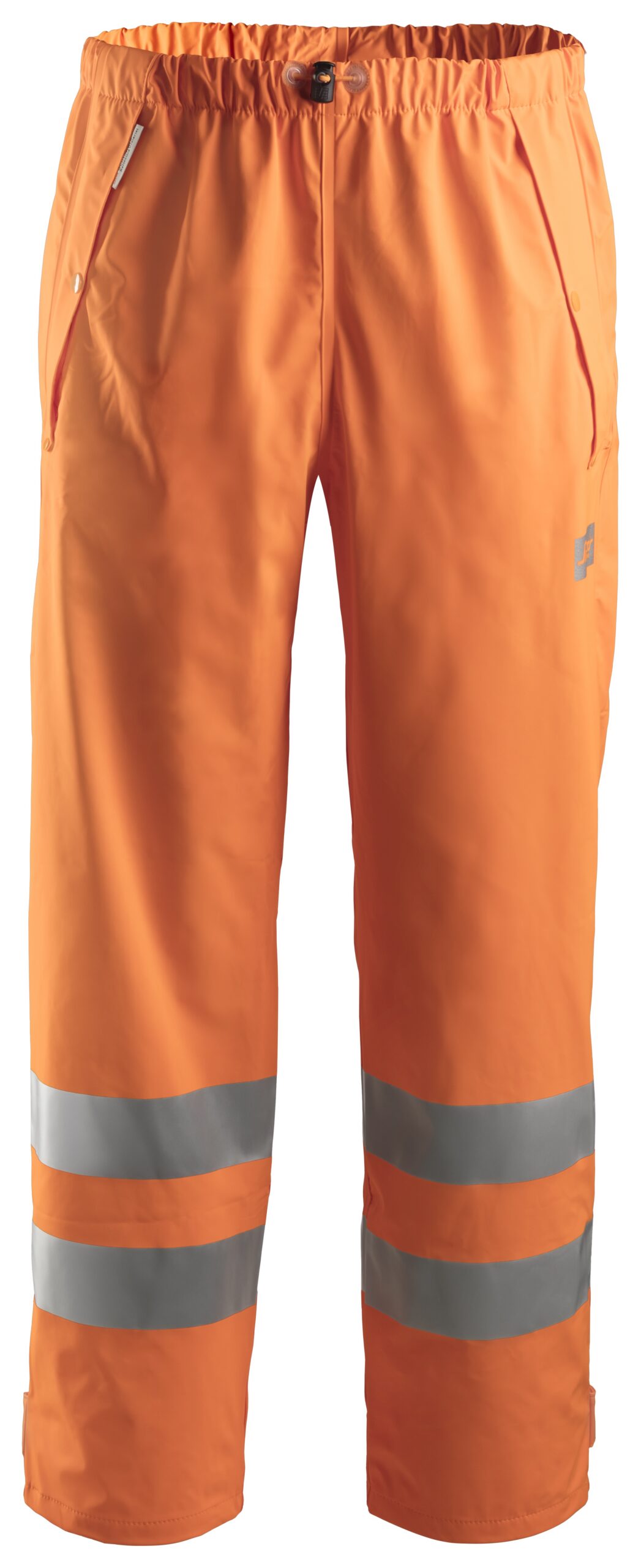 regenbroek pu high visibility, klasse 2 snickers workwear 8243 high vis oranje, xs