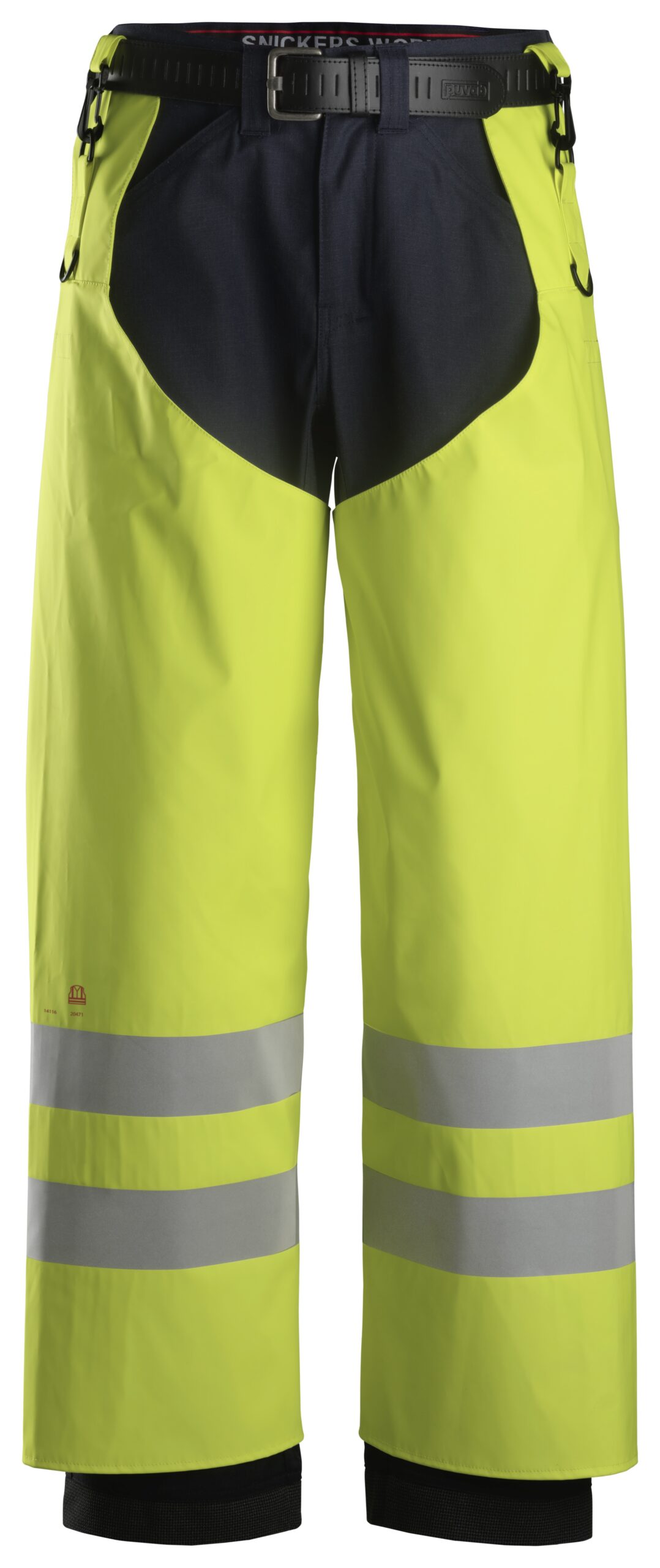 protecwork, regenbroek pu, high vis klasse 2 snickers workwear 8269 high vis geel, l