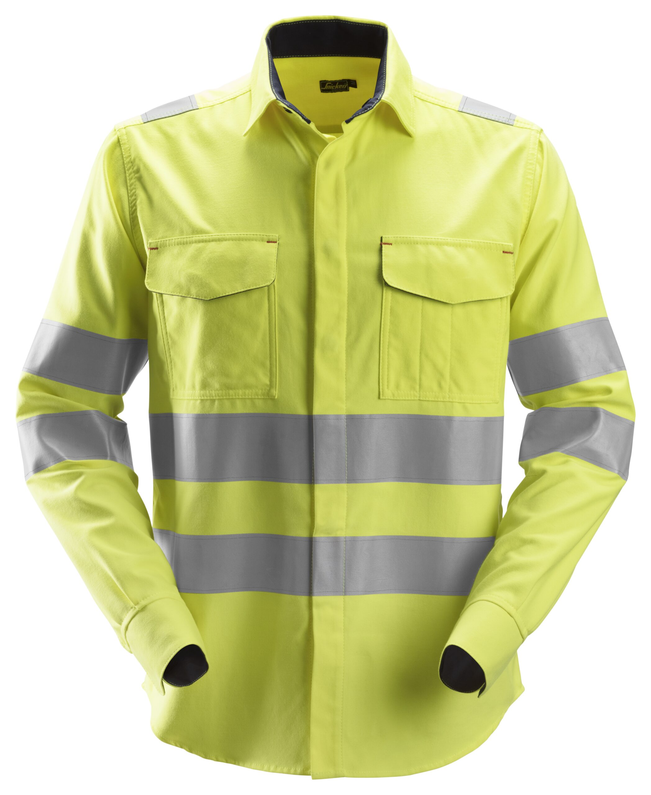protecwork, lasshirt met lange mouwen, high vis klasse 3 snickers workwear 8565 high vis geel, xs