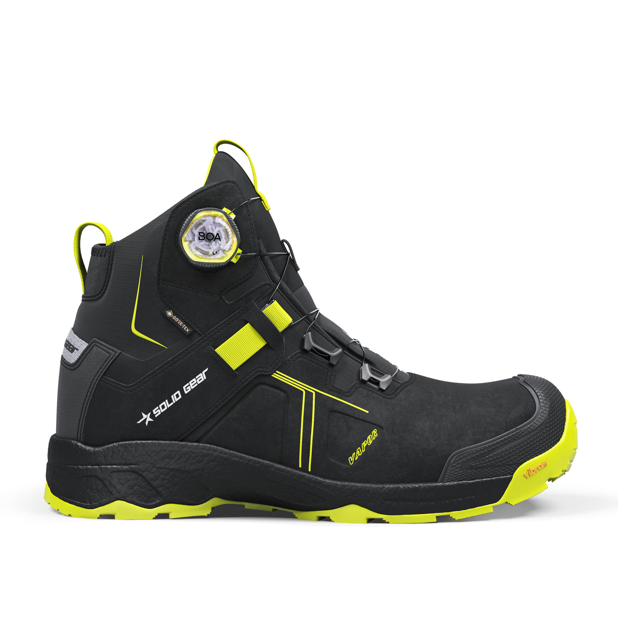 vapor 3 gtx mid s7s solid gear sg80019 0483 black/light green, 36