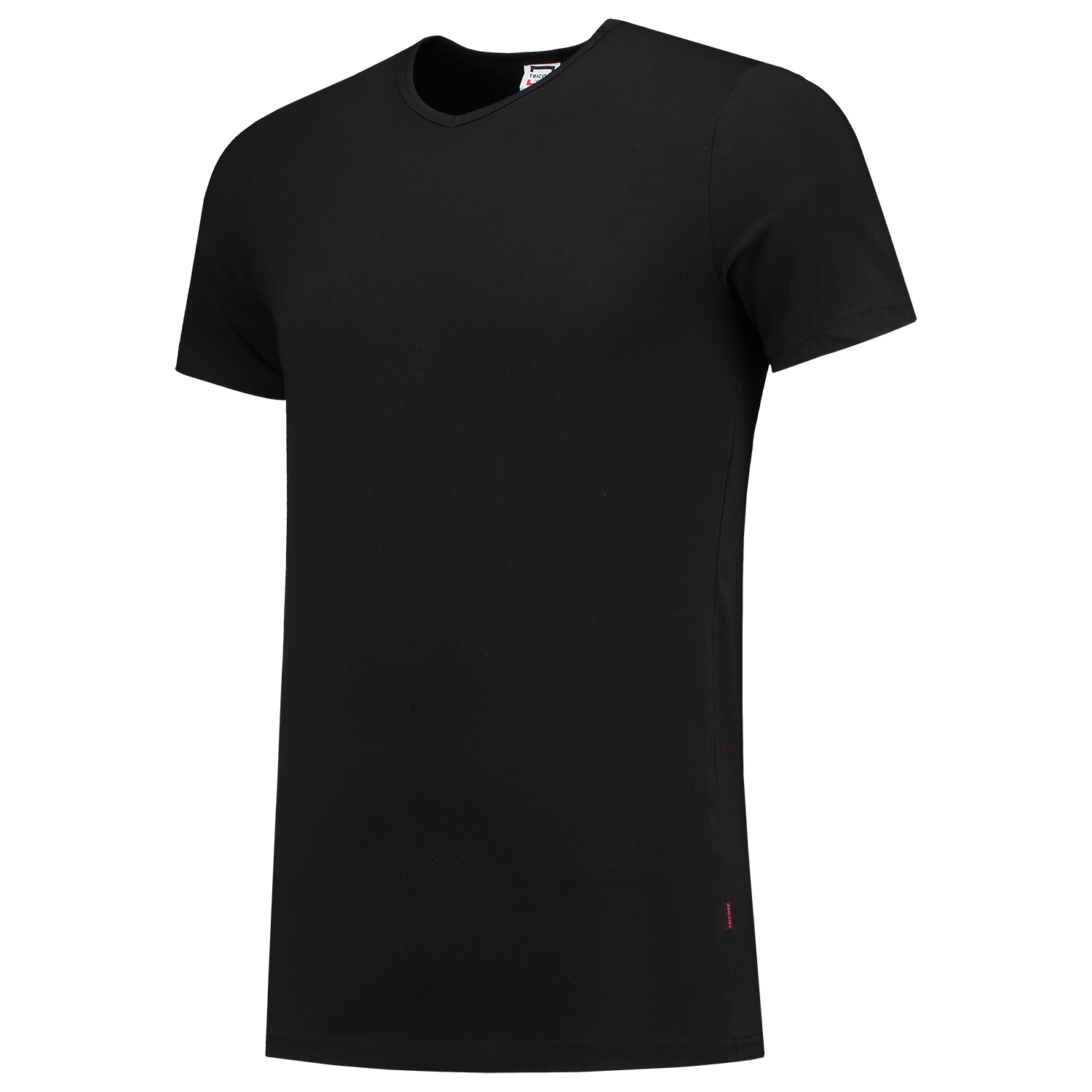 T-Shirt Elastaan Fitted V Hals - TRICORP - 101012